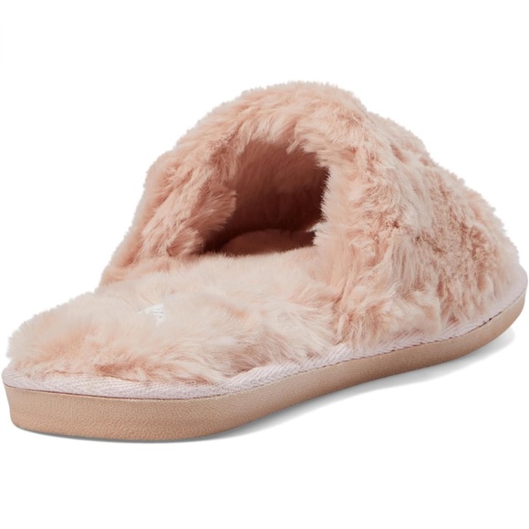 Faux fur slipper in champagne. - Picture 3 of 4
